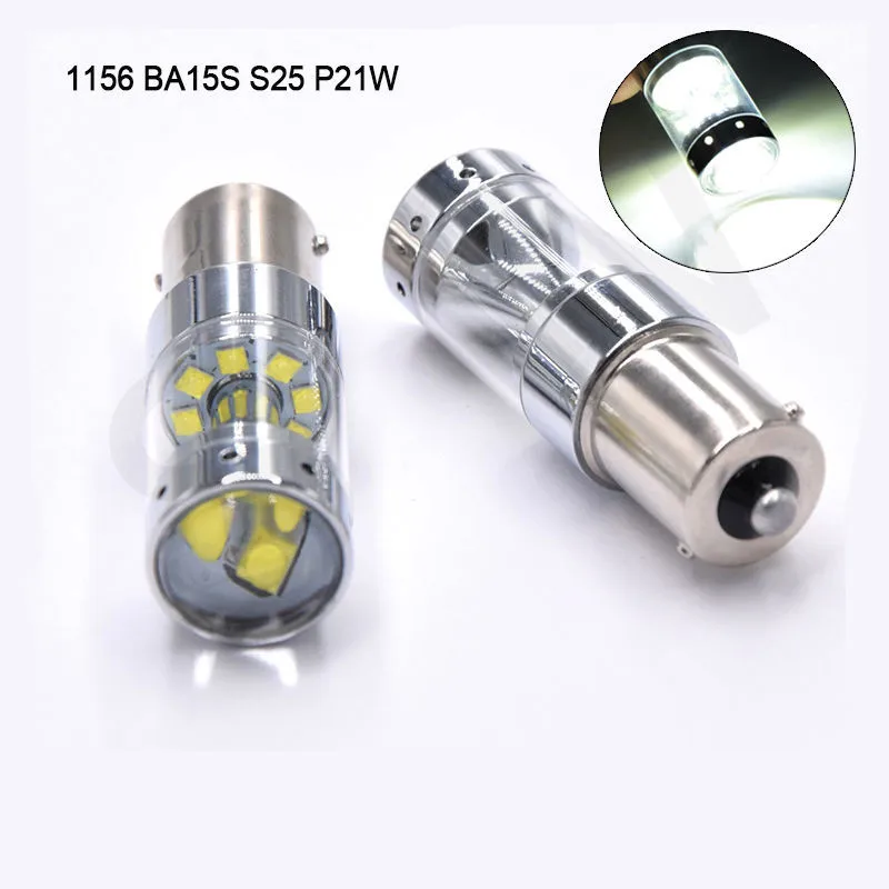 Светодиодный светильник BA15S P21W 2 шт. 1156 BAU15S PY21W BAY15D 1157 P21/5 Вт R5W 1 чипа Cree