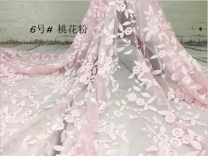 2 ярдов лучшее качество кружевная ткань красный желтый швейцарская вуаль кружева