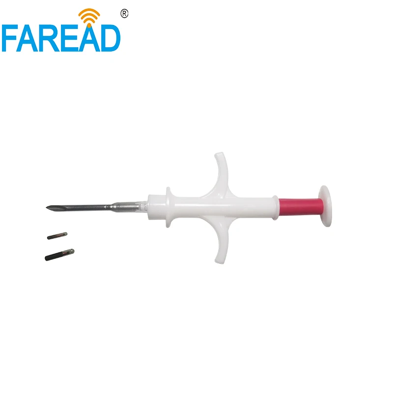 

x20pcs Dog Tags Rfid Implant 2.12*12mm 8 Barcode ICAR Microchip with Injector Animal Tracking Chip Syringe for Cat Fish Pet