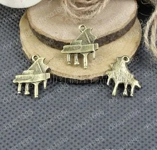

200pcs/lot Zinc alloy bead Antique Bronze Plated 15*20MM harp Shape Charms Pendants Fit Jewelry Making DIY JHA1438