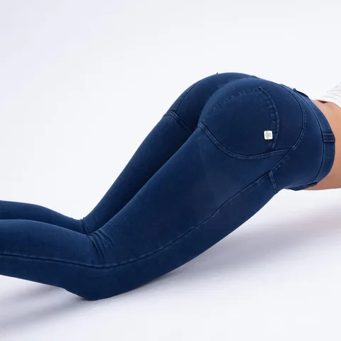 Shascullfites Четырехсторонние эластичные темно-синие джинсы пуш-ап для фитнеса узкие сексуальные джинсы с подтягиванием ягодиц Джеггинсы-бойфренды оптовая продажа
