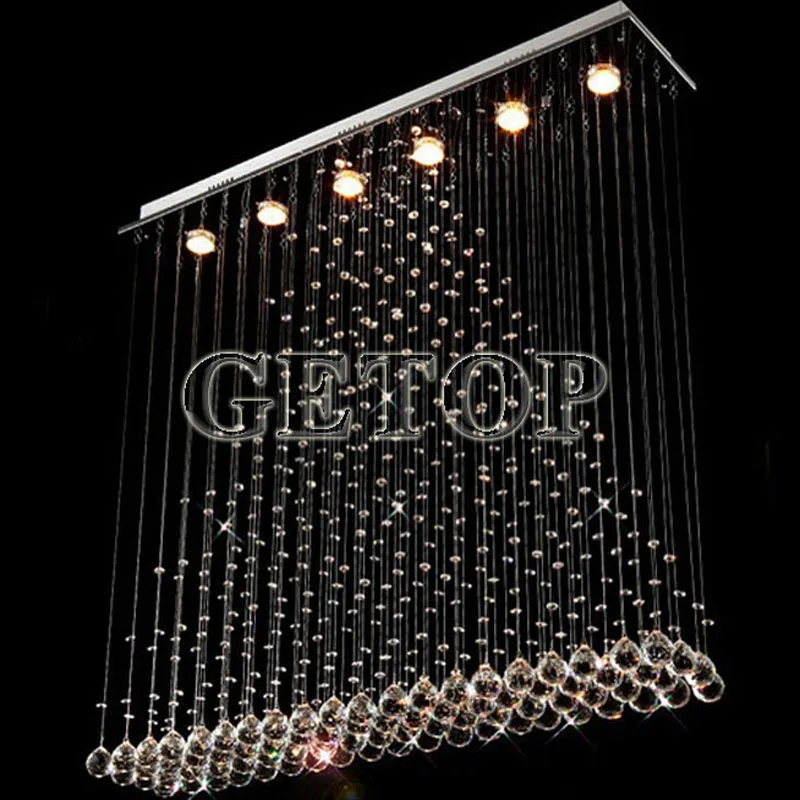 J Лучшая цена современная модная с кристаллами лампа прямоугольная потолочная