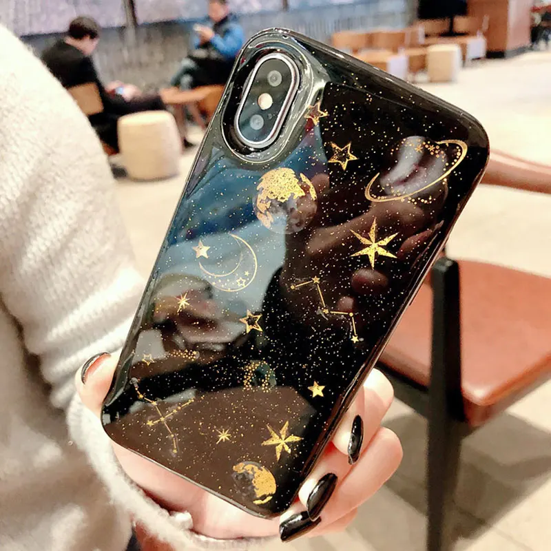 Блеск Capinha для iPhone 6 S 7 8 X 6s Plus Apple прозрачный силиконовый чехол TPU мягкие чехлы ipone