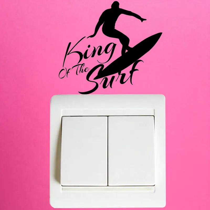 YJZT Wall Stickers King of the Surf Water Sports Extreme Mural Vinyl Decal 8SS2220 | Дом и сад