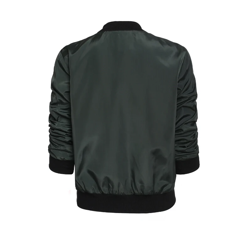 Осенняя мода 2016 г. курточка бомбер для женщин с длинным рукавом одноцветное