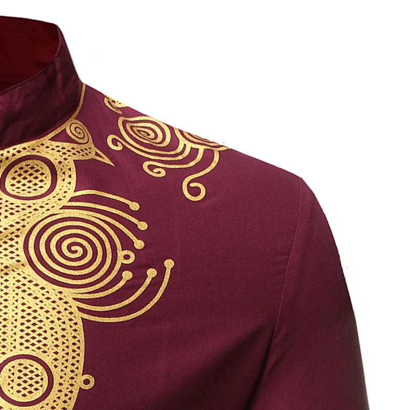 Мужские модельные рубашки Средний Восток стиль страны Лето Белый Черный Мужская