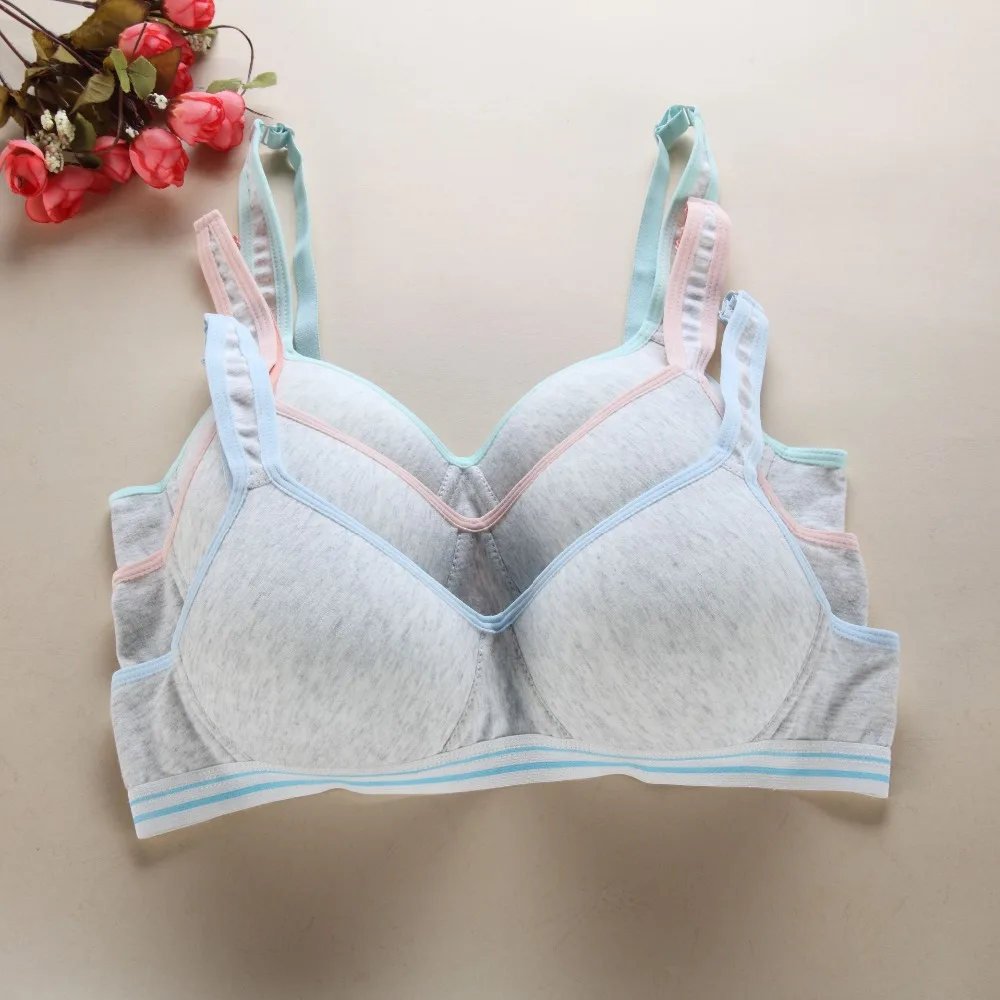 Teenage Girl Underwear Puberty Young Girls Small Bras Children Teens Training Bra for Kids Teenagers Lingerie Cotton bamboo Soft | Детская