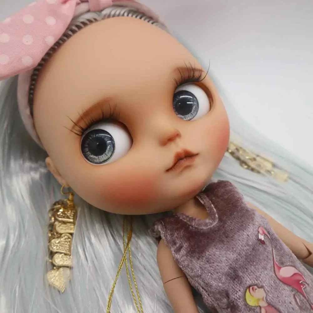 only face plate Кастомизация кукла Обнаженная blyth кукла для девочек Обнаженная кукла-6 - Цвет: only face plate