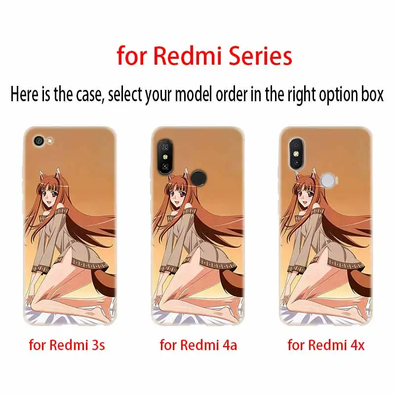 Силиконовый прозрачный мягкий чехол из ТПУ с волком и специями для Xiaomi Redmi Note 10 9 8 7