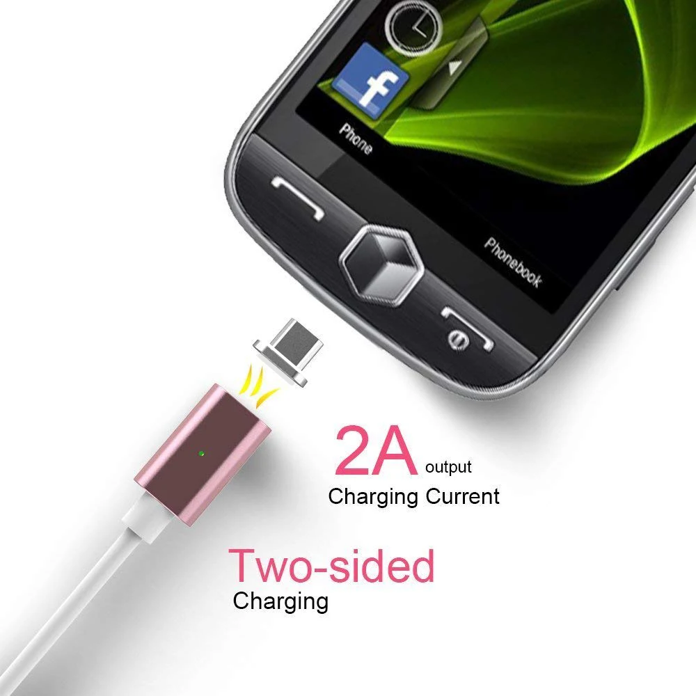 2 в 1 магнитный кабель для быстрой зарядки с интерфейсом Micro USB и iOS А Магнитная