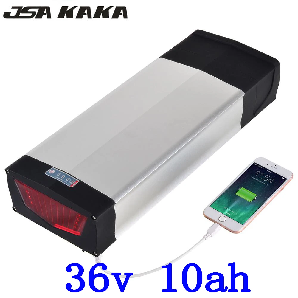 

36V 10AH Electric Bike Battery 36V 10AH 13AH 15AH Lithium Battery fit 36V 250W 350W 500W Ebike Battery motor with luggage rack