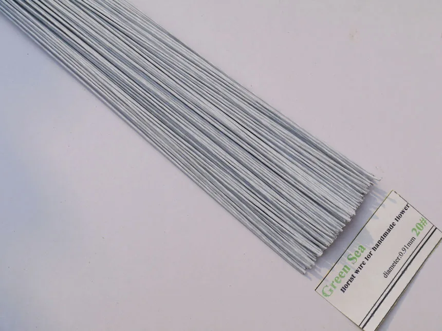 Оптовая продажа 20 калибров белый Флористический провод Свадебный Цветочный