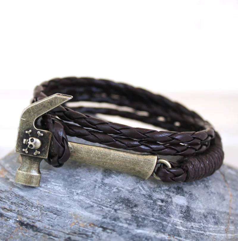 Винтажный браслет в стиле ретро для мужчин и женщин браслеты из искусственной