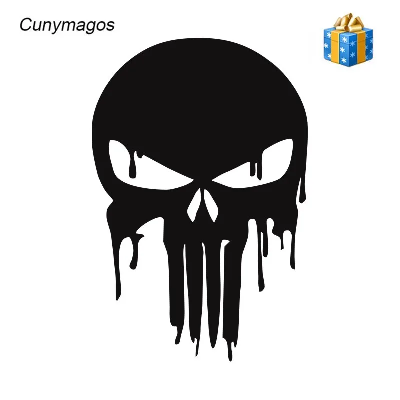 Cunymagos плавильные кровавые каратели череп виниловые наклейки для автомобиля s