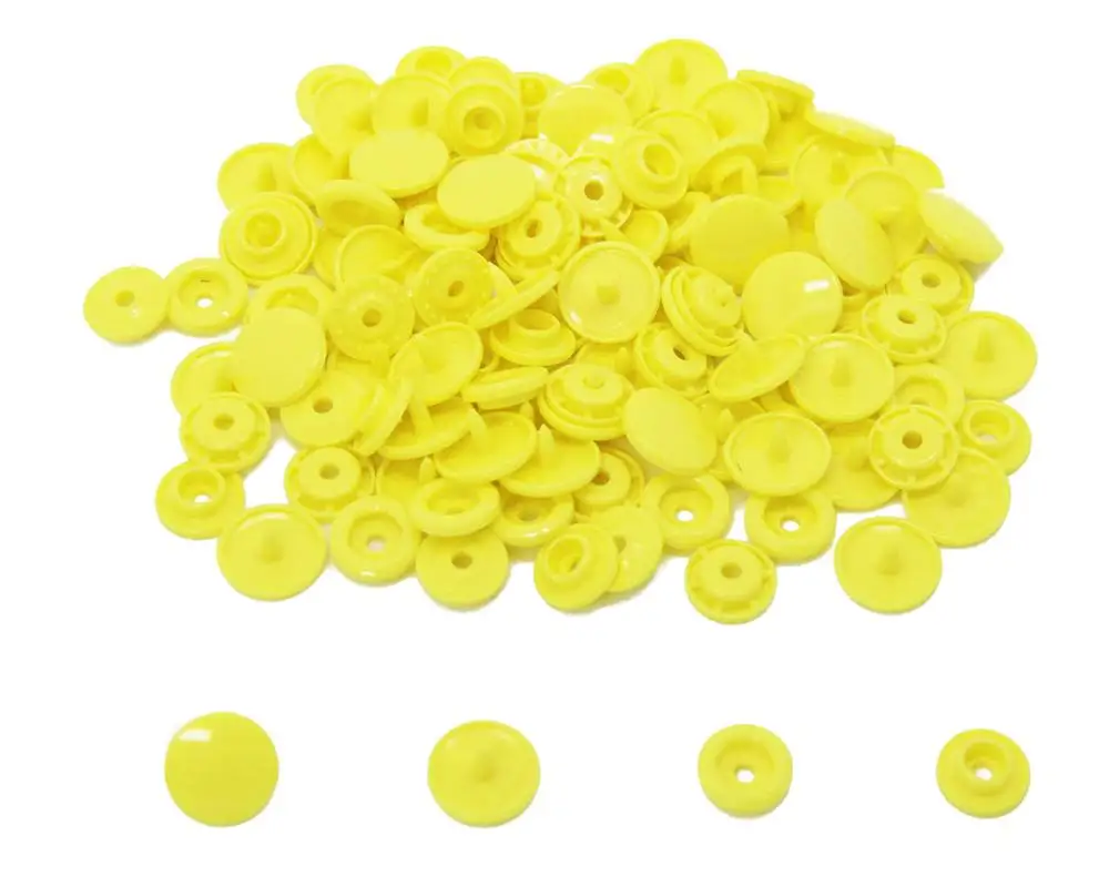 B7 - Yellow 100 наборов-Размер 20(1/")-KAM глянцевый пластик/смолы защелки для подгузников/нагрудников/ткань/PUL - Цвет: B7 - Yellow