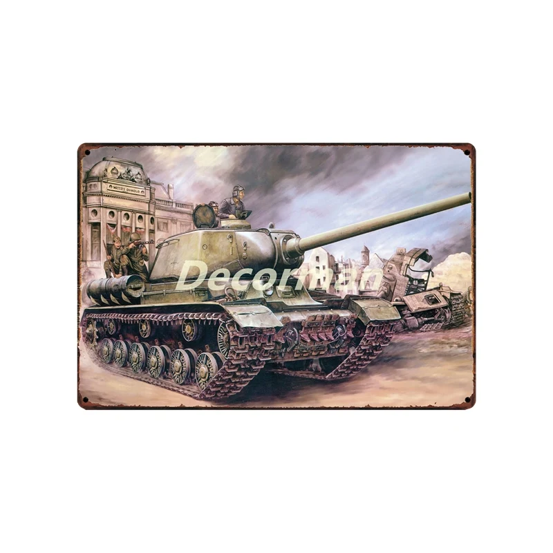 [DecorMan] Goodby war классический поцелуй Танк военные оловянные знаки на заказ оптом металлические картины Бар Паб Декор DD-1690 - Цвет: SA-5157