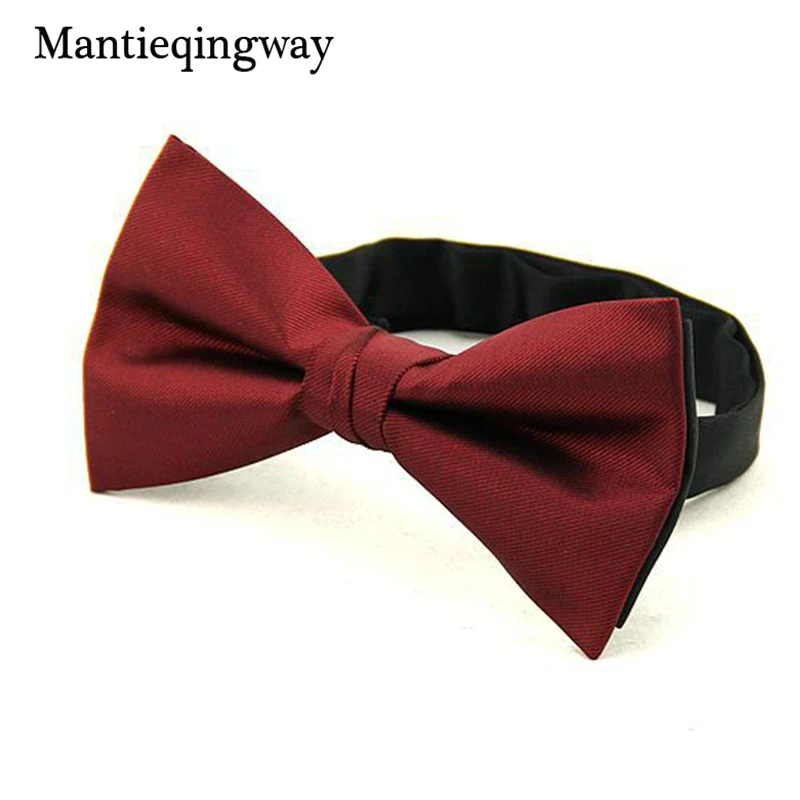 Mantieqingway Mens Brand Solid Color Nylon Yarn Party Bowtie 6cm Wide BoW Ties for Men Dot Business Papillon Adult Neackwear | Аксессуары