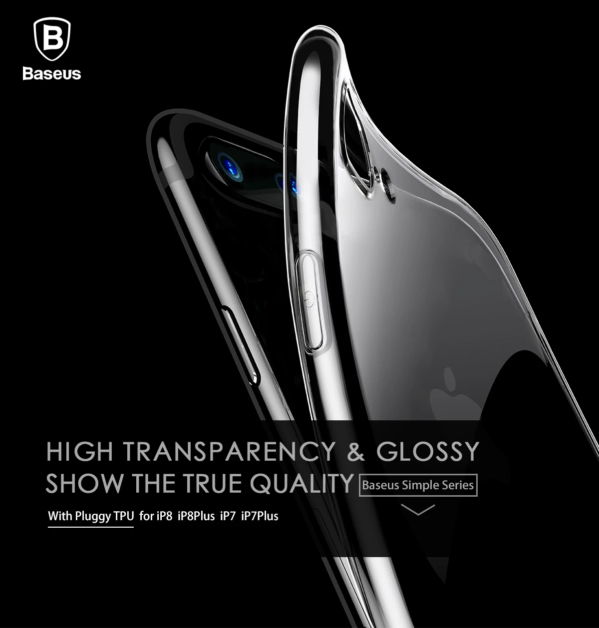 Baseus Прозрачный чехол для iPhone 7 8 Plus, мягкий силиконовый чехол из ТПУ для iPhone 7 7 Plus, Ультратонкий чехол для iPhone 8 8 Plus