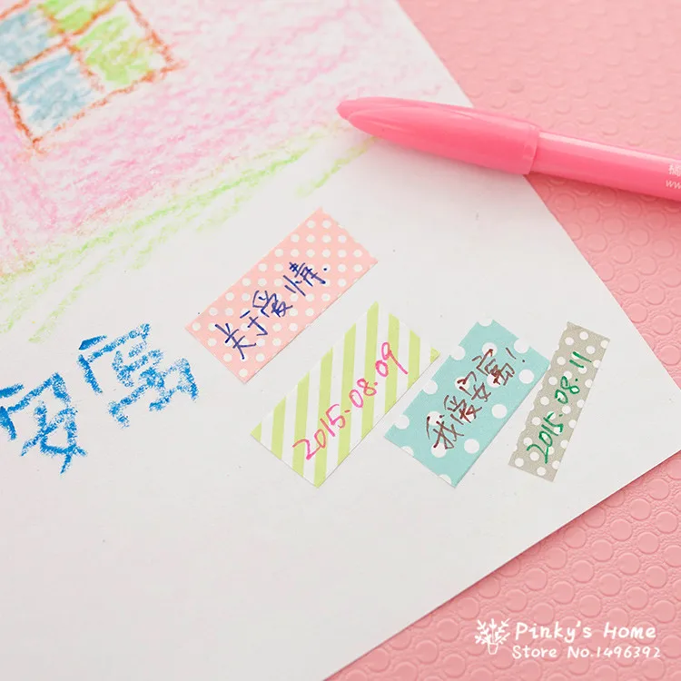 (5 шт./компл.) цветные бумажные ленты самодельные декоративные клейкие ed|decorative washi