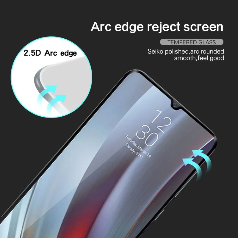 Полное покрытие закаленное стекло для Realme 3 Pro 2 Защитная пленка экрана защитное