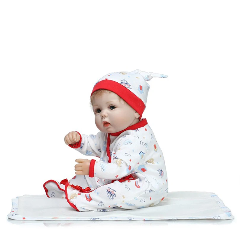 40 см Силиконовая Кукла Reborn Babies игрушки 16 дюймов куклы для новорожденных мягкие