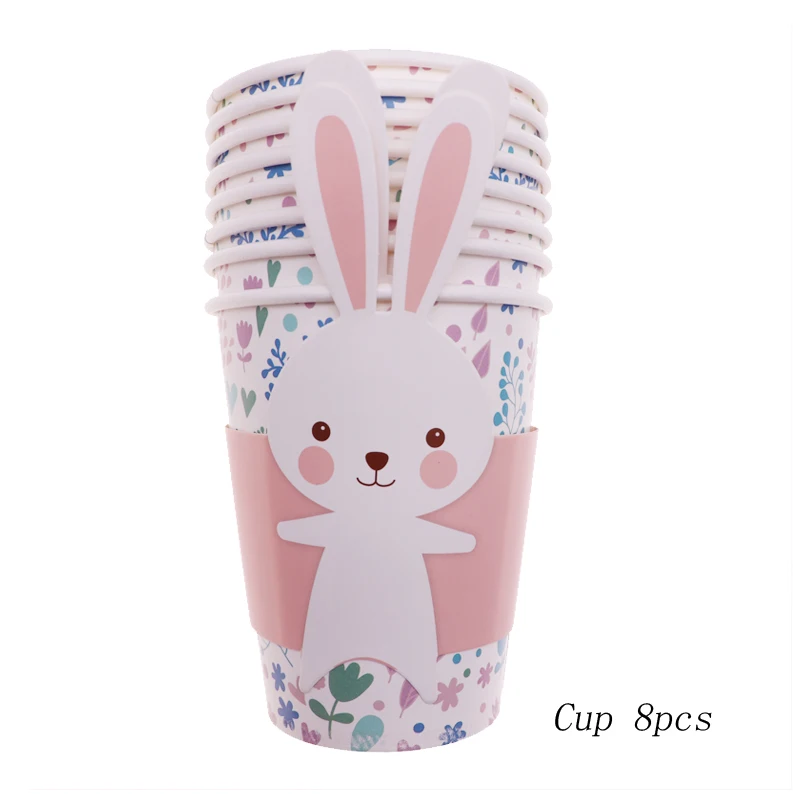 8 шт./Одноразовая Пасхальная бумага с кроликом бумажный стаканчик десертом