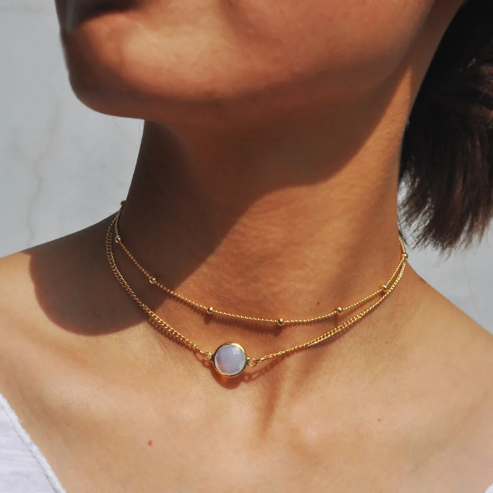 Женская простой повседневный Стиль Chokers ожерелья подвески Лето Ювелирные