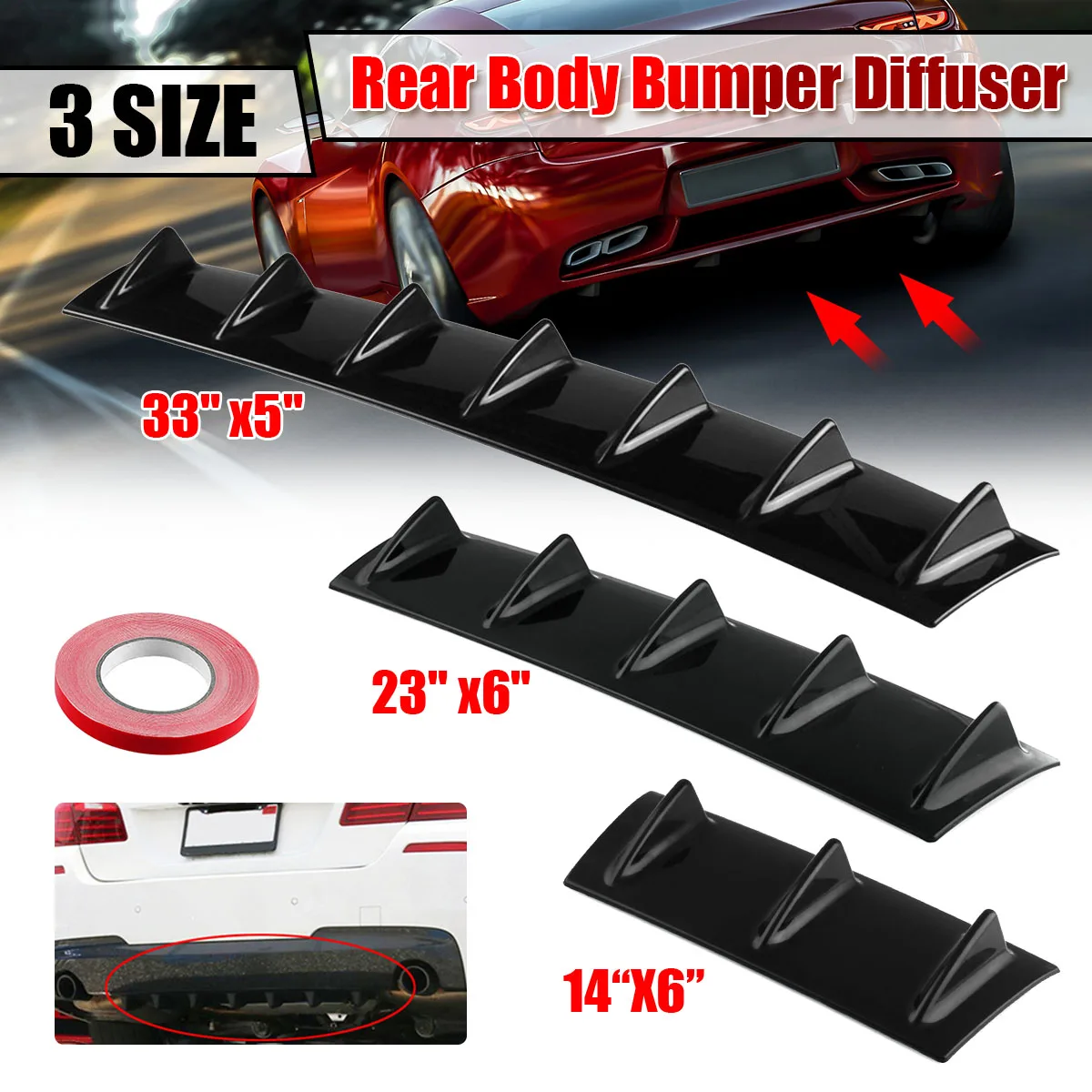 Universal Car Rear Bumper Diff	