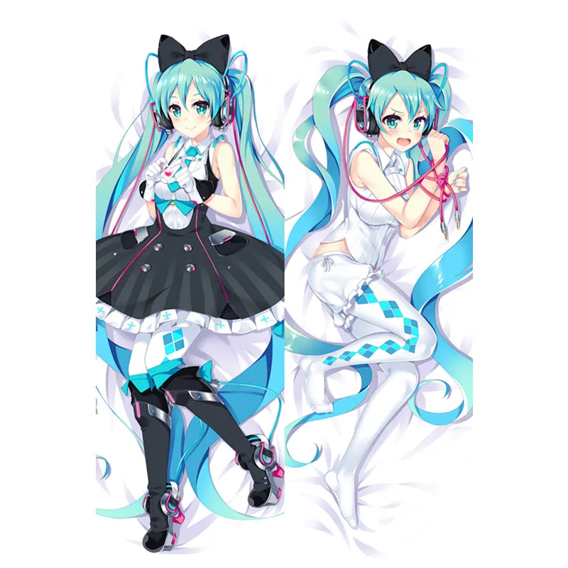 Peach skin Аниме Hatsune Подушка «Мику Хацунэ» чехлы с названием песни «Hatsune Подушка «Мику Хацунэ» чехол пикантные 3D двухсторонняя постельные принадлежности обниматься тела Чехол настроить HK02A - Цвет: Peach skin