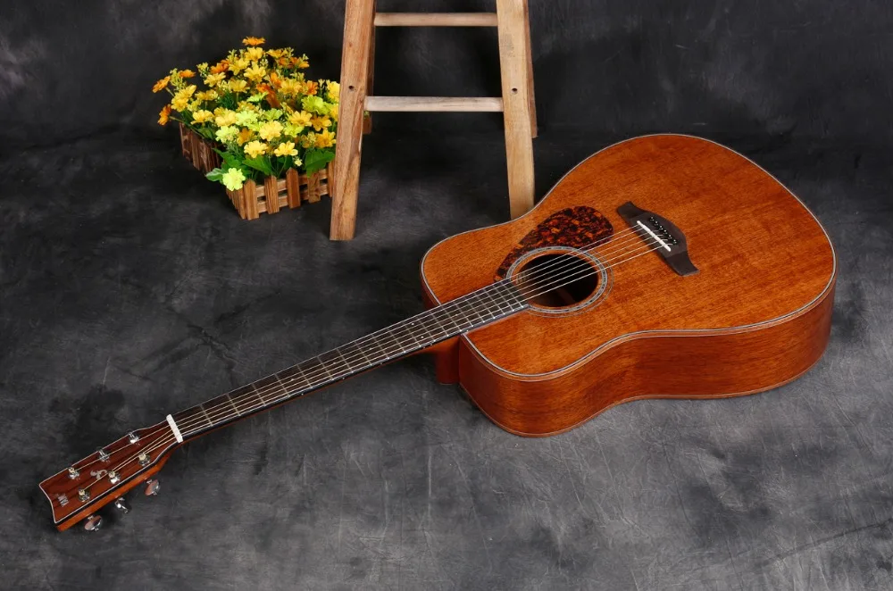 FG850 яма Акустическая гитара твердая ель Топ палисандр задняя и боковая|guitar