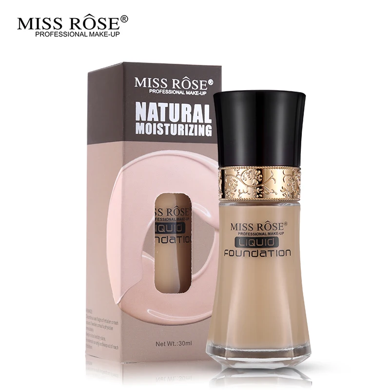 Основа для макияжа Miss Rose Жидкая основа лица полное покрытие увлажняющий