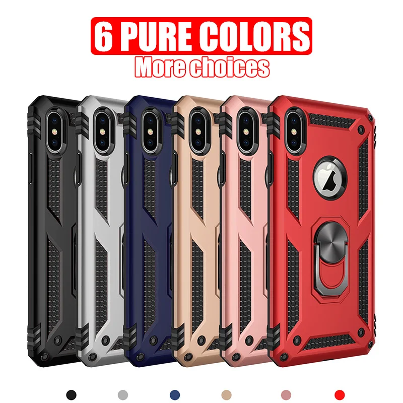 Roc Joan чехол для Apple iPhone XS Max X XR 8 7 6 6S Plus с подставкой полная защита ПК и мягкий ТПУ |