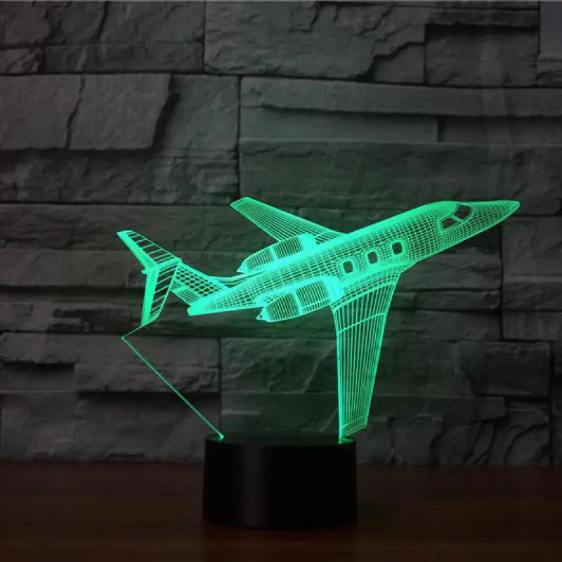Светодиодный ночсветильник private JET 3D ночник с функцией смены 7 цветов для гостиной