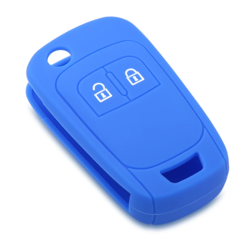 2 кнопки силиконовый Автомобильный Брелок дистанционного управления с ключом