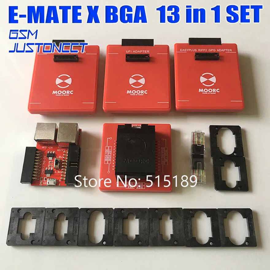 2019 MOORC Emmc коробка E MATE X PRO box EMMC BGA 13 в 1 поддержка 100 136 168 153 169 162 186 221 529 254 Бесплатная