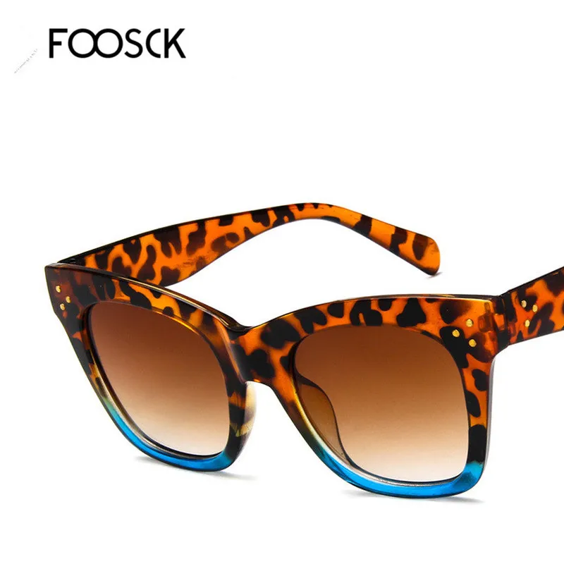 Женские солнцезащитные очки FOOSCK модные брендовые дизайнерские винтажные с