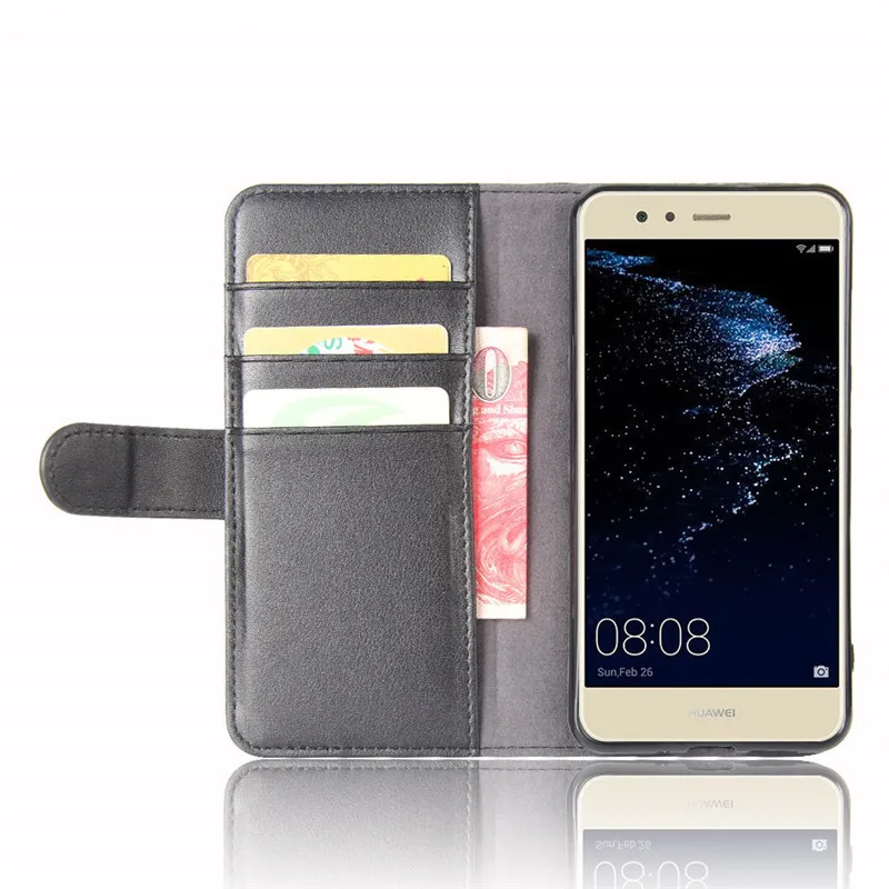 Подлинная Кожаный чехол для huawei P10 Lite крышка с держатель карт Стенд Wallet откидная