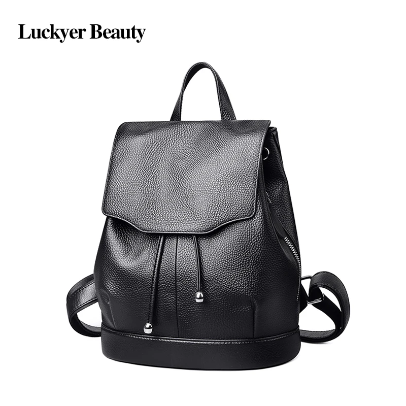 

LUCKYER BEAUTY mini backpack bags for women backpack waterproof school bookbag leather Retro fashion travel luxury girl lady