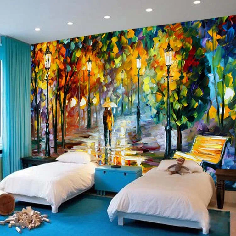 Уникальный нож живопись обои Красочные уличные настенные росписи на заказ фото
