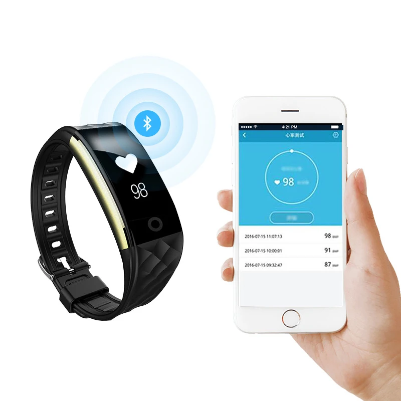Спортивные S2 Смарт-браслет Bluetooth 4,0 фитнес-трекер монитор сердечного ритма водонепроницаемые Смарт-часы для мужчин для IOS Android