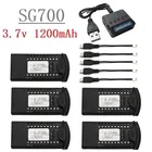 Обновление 1200mAh 3,7 V Li-po зарядное устройство наборы для DM107S SG700 S169 для RC Quadcopter запасные части 3,7 v Drone батарея