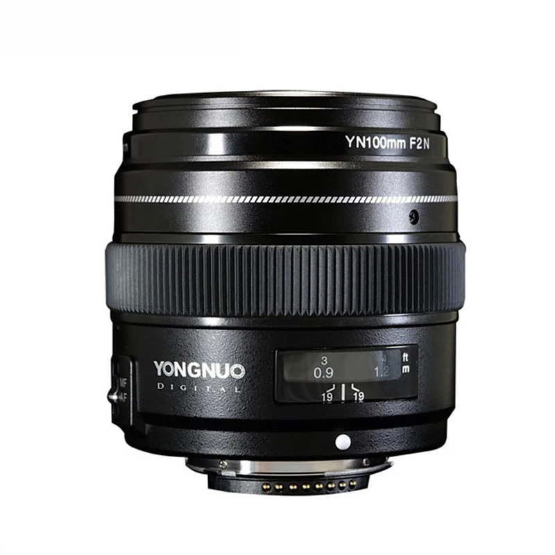 Объектив Yongnuo 100 мм F2 с большой диафрагмой AF/MF Средний телеобъектив Prime Lente Macro yn100мм