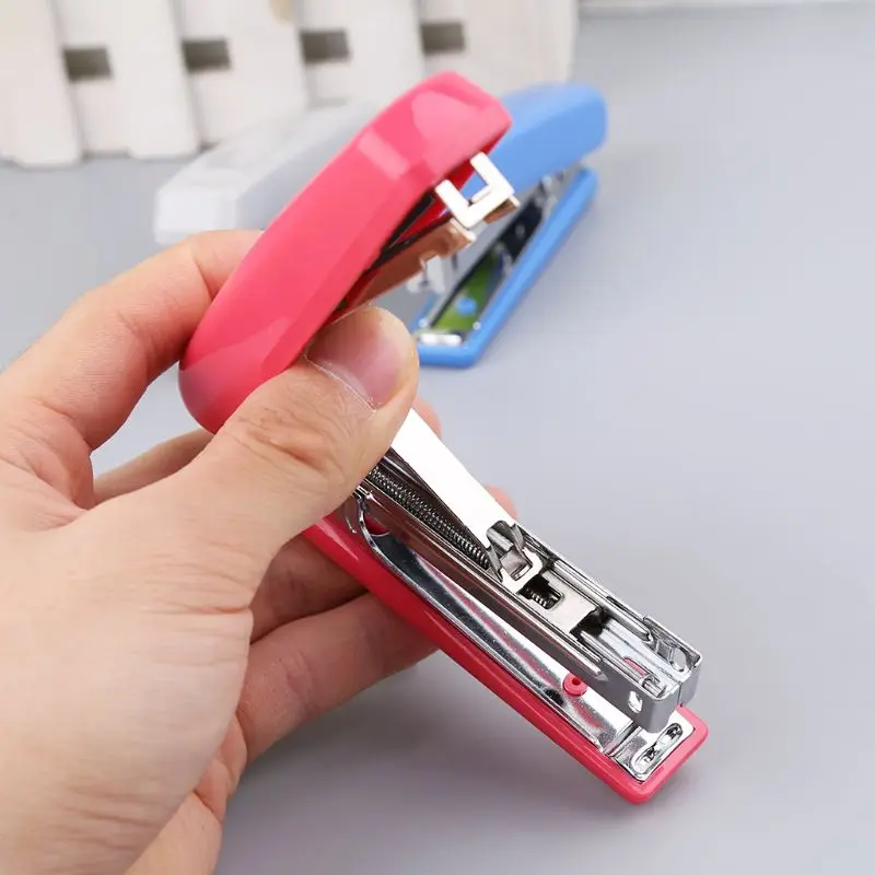 

Portable Metal Manual Stapler Uses No.10 Staples Desktop School Office Supplies