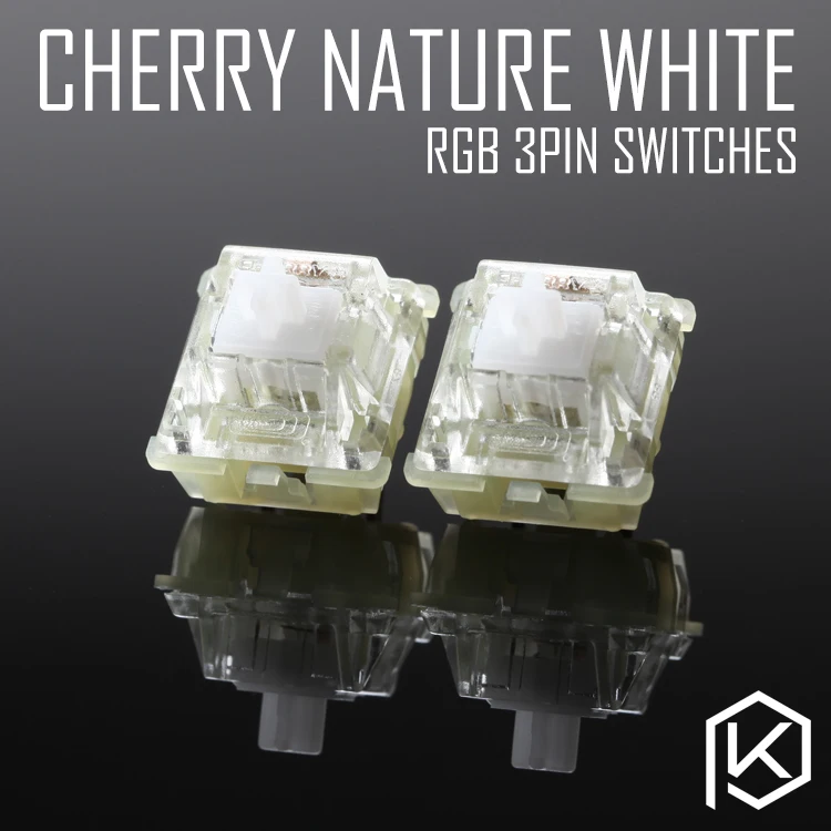 Cherry rgb smd бесшумный натуральный белый 3 контактный переключатель для механической
