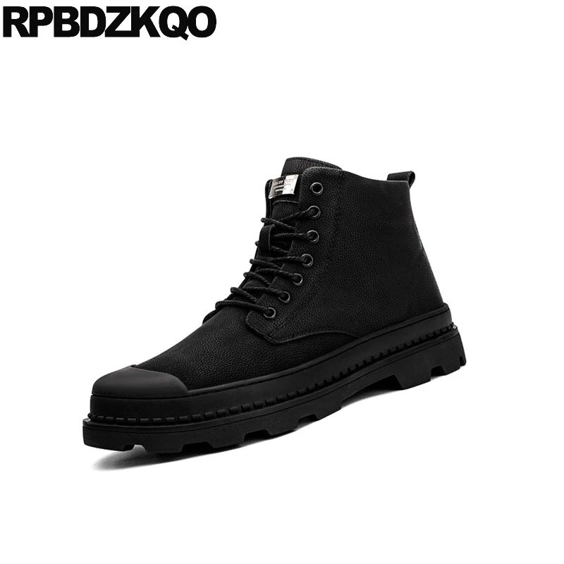 Ботильоны мужские в стиле милитари дизайнерские ботинки из натуральной кожи на