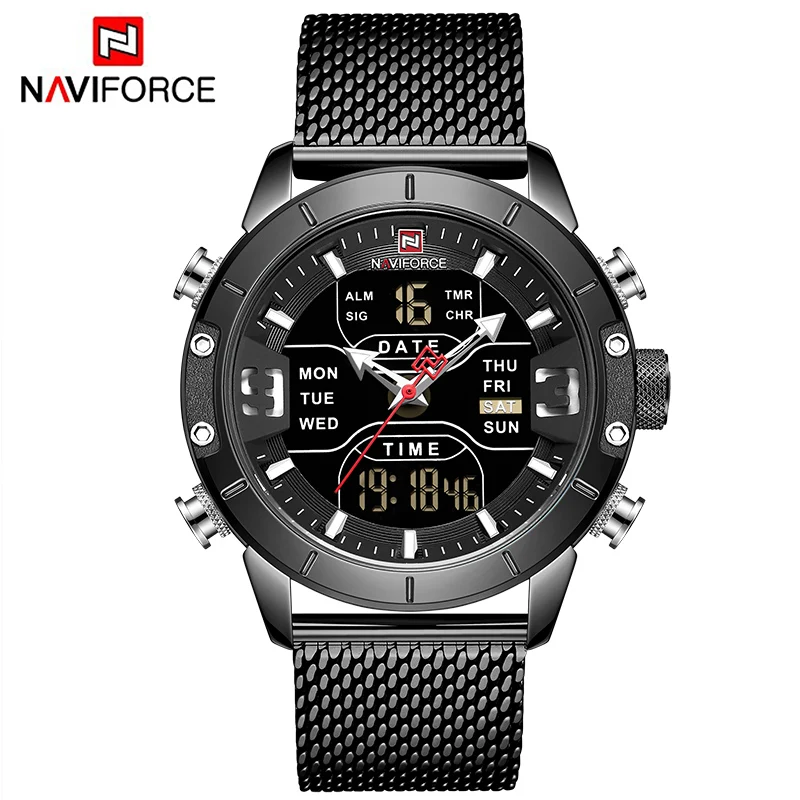 Часы NAVIFORCE Мужские кварцевые роскошные брендовые модные повседневные