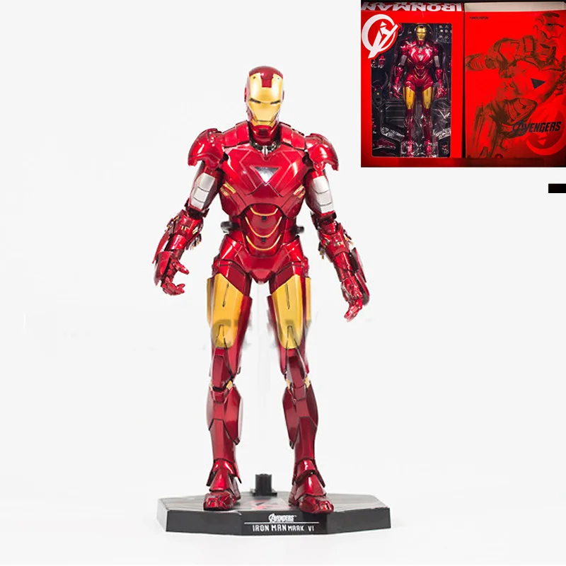 Новые с принтами &quotMarvel&quot &quotМстители Железный человек MK6 модель осанки ПВХ