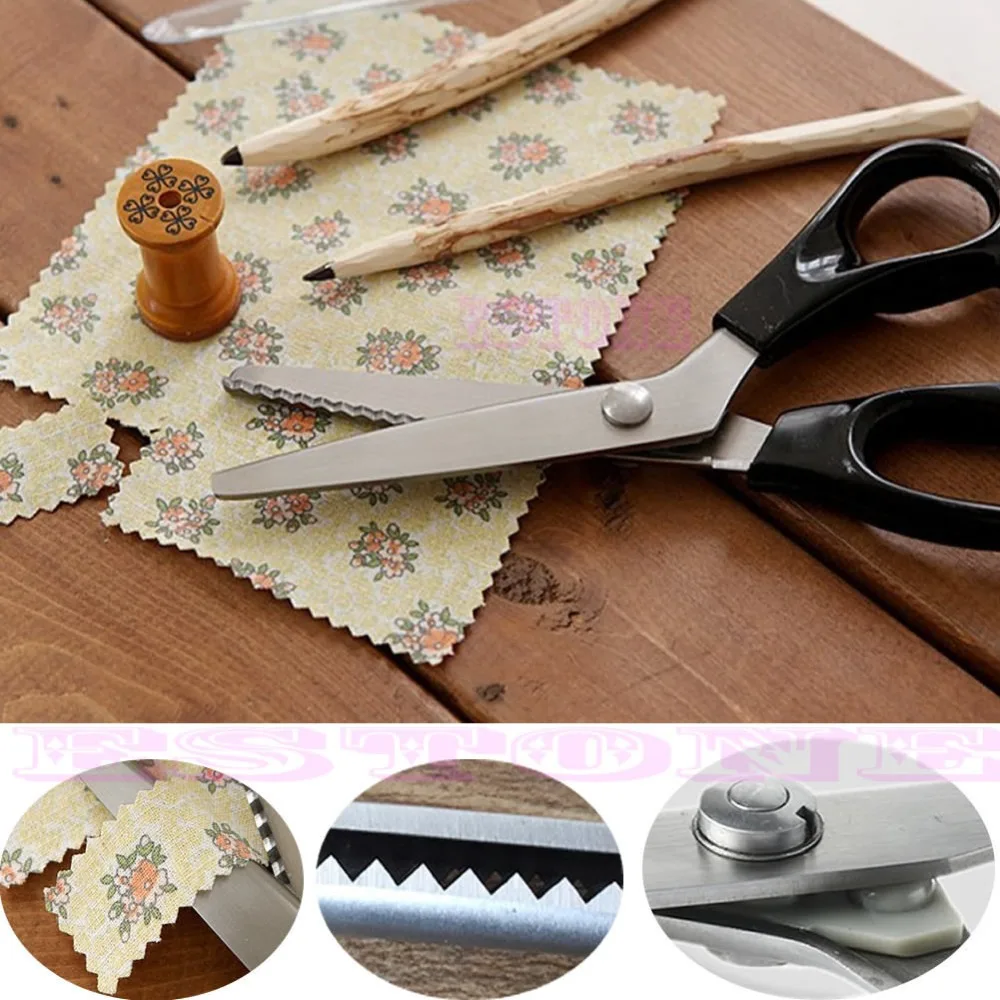 Новинка профессиональные швейные ножницы из нержавеющей стали с зигзагом | Дом и