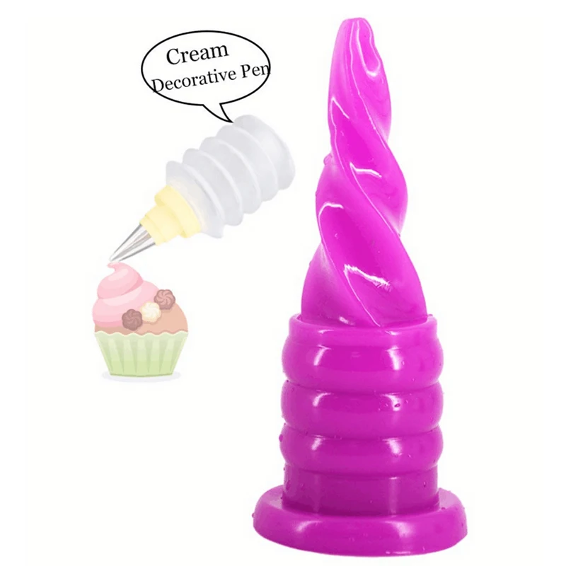 Qise в форме мороженого фаллоимитатор для женщин Анальная пробка огромный черный