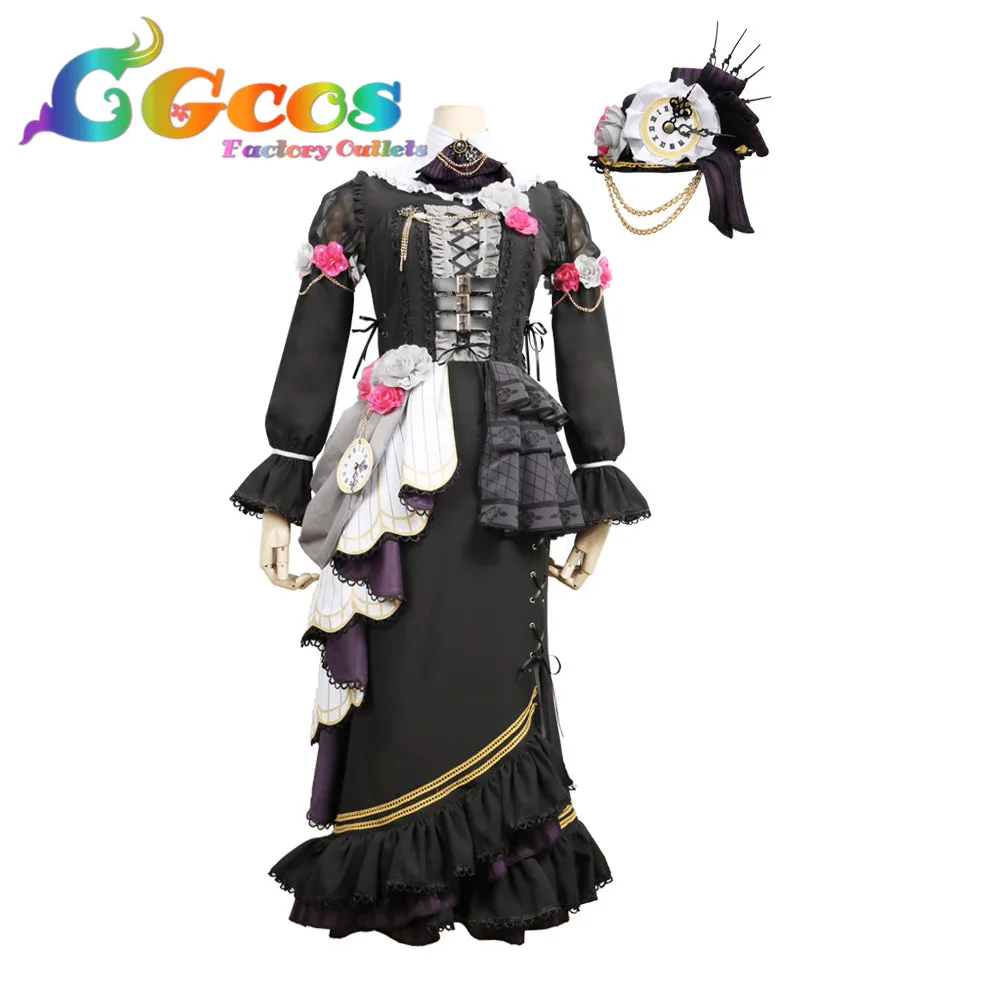 CGCOS Косплэй костюм Bang Dream! Roselia Neo Aspect Rinko Shirokane Платье Аниме Униформа Хэллоуин